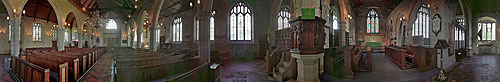Panoramic view of the interior of St. Mary's Church, Goudhurst
