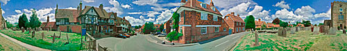 Panoramic view of St. Mar's Church and the top of Goudhurst High Street